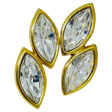 Load image into Gallery viewer, NAPIER signed vintage gold tone crystals designer post earrings
