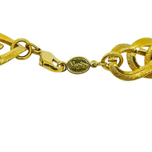 Load image into Gallery viewer, NAPIER signed vintage gold tone designer chain necklace
