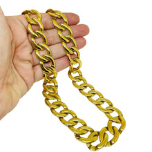 Load image into Gallery viewer, NAPIER signed vintage gold tone designer chain necklace
