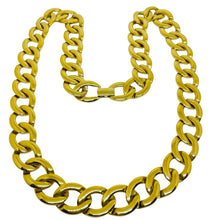 Load image into Gallery viewer, NAPIER signed vintage gold tone designer chain necklace
