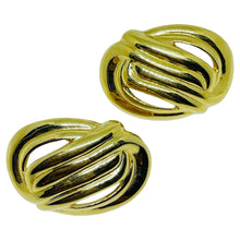 Load image into Gallery viewer, NAPIER signed vintage gold tone designer pierced earrings
