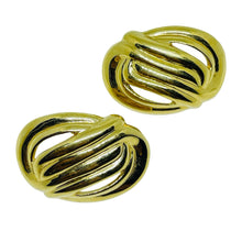 Load image into Gallery viewer, NAPIER signed vintage gold tone designer pierced earrings
