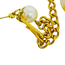 Load image into Gallery viewer, NAPIER signed vintage gold tone glass pearls rhinestones designer necklace
