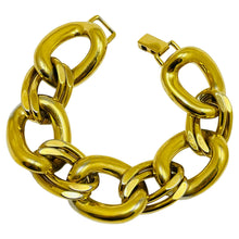 Load image into Gallery viewer, NAPIER signed vintage gold tone massive chain designer bracelet
