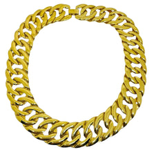 Load image into Gallery viewer, NAPIER signed vintage gold tone massive chain designer necklace

