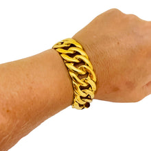 Load image into Gallery viewer, NAPIER signed vintage gold tone massive chain link designer bracelet
