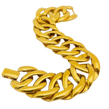 Load image into Gallery viewer, NAPIER signed vintage gold tone massive chain link designer bracelet
