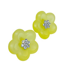 Load image into Gallery viewer, NOLAN MILLER signed vintage silver tone rhinestone flower necklace earrings set
