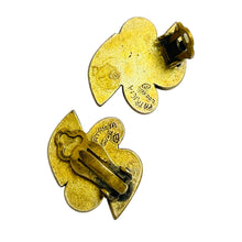 Load image into Gallery viewer, PATRICIA LOCKE vintage signed gold tone glass designer clip on earrings
