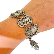 Load image into Gallery viewer, Vintage silver tone link bracelet
