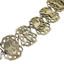 Load image into Gallery viewer, Vintage silver tone link bracelet
