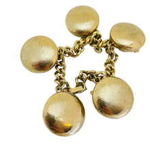 Load image into Gallery viewer, Vintage gold tone charm chain link bracelet
