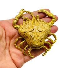Load image into Gallery viewer, RAZZA signed zodiac cancer gold tone massive designer pendant chain necklace
