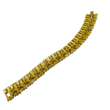 Load image into Gallery viewer, SARAH COVENTRY signed vintage gold tone designer link bracelet
