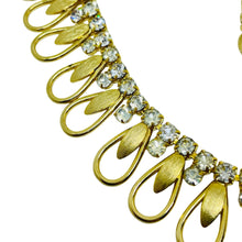 Load image into Gallery viewer, SARAH COVENTRY signed vintage gold tone rhinestone designer necklace
