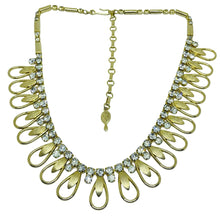 Load image into Gallery viewer, SARAH COVENTRY signed vintage gold tone rhinestone designer necklace
