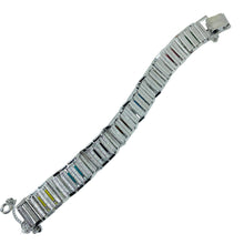Load image into Gallery viewer, SARAH COVENTRY signed vintage silver tone with glass cabochons designer bracelet
