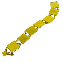 Load image into Gallery viewer, SPAIN vintage gold tone mother of pearl damascene designer link bracelet

