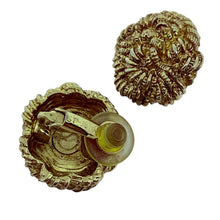 Load image into Gallery viewer, ST JOHN signed vintage gold tone designer clip on earrings
