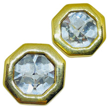 Load image into Gallery viewer, SWAROVSKI SAL signed vintae gold plated crysta designer post earrings
