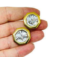 Load image into Gallery viewer, SWAROVSKI SAL signed vintae gold plated crysta designer post earrings
