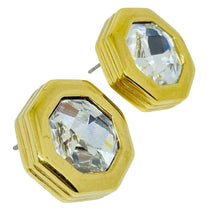 Load image into Gallery viewer, SWAROVSKI SAL signed vintae gold plated crysta designer post earrings
