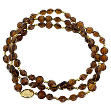 Load image into Gallery viewer, SWAROVSKI SAL signed vintage gold plated amber crystal beaded designer necklace
