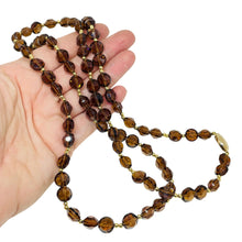 Load image into Gallery viewer, SWAROVSKI SAL signed vintage gold plated amber crystal beaded designer necklace
