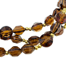 Load image into Gallery viewer, SWAROVSKI SAL signed vintage gold plated amber crystal beaded designer necklace
