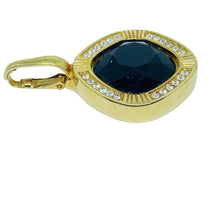 Load image into Gallery viewer, SWAROVSKI SAL signed vintage gold plated crystal necklace enhancer pendant

