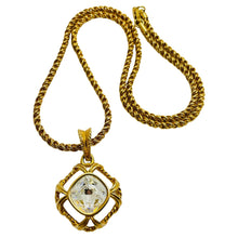 Load image into Gallery viewer, SWAROVSKI signed gold crystal designer runway necklace
