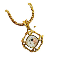 Load image into Gallery viewer, SWAROVSKI signed gold crystal designer runway necklace
