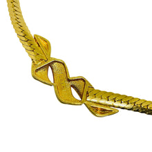 Load image into Gallery viewer, SWAROVSKI signed vintage gold plated crystals designer chain necklace
