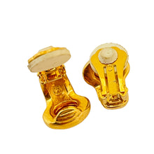 Load image into Gallery viewer, SWAROVSKI swan gold plated crystal clip on designer earrings

