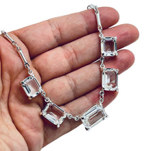 Load image into Gallery viewer, SWAROVSKI swan signed silver plated crystal designer necklace
