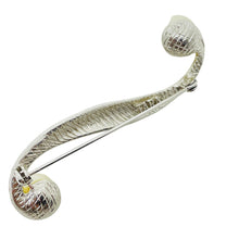 Load image into Gallery viewer, TARA signed vintage silver tone faux pearl designer brooch
