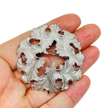 Load image into Gallery viewer, TRIFARI crown signed silver tone designer brooch earrings set
