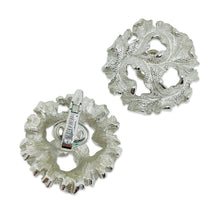 Load image into Gallery viewer, TRIFARI crown signed silver tone designer brooch earrings set
