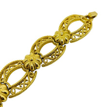 Load image into Gallery viewer, TRIFARI crown signed vintage gold tone designer bracelet
