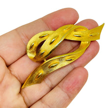 Load image into Gallery viewer, TRIFARI crown signed vintage gold tone designer brooch
