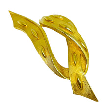 Load image into Gallery viewer, TRIFARI crown signed vintage gold tone designer brooch
