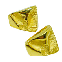 Load image into Gallery viewer, TRIFARI crown signed vintage gold tone designer clip on earrings
