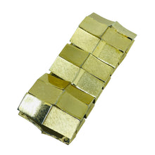 Load image into Gallery viewer, TRIFARI crown signed vintage gold tone massive stretch designer link bracelet
