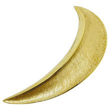 Load image into Gallery viewer, TRIFARI crown signed vintage gold tone moon designer brooch
