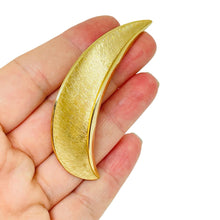 Load image into Gallery viewer, TRIFARI crown signed vintage gold tone moon designer brooch
