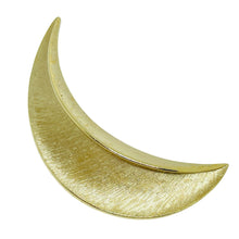 Load image into Gallery viewer, TRIFARI crown signed vintage gold tone moon designer brooch
