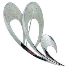 Load image into Gallery viewer, TRIFARI crown signed vintage silver tone designer brooch
