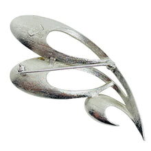 Load image into Gallery viewer, TRIFARI crown signed vintage silver tone designer brooch
