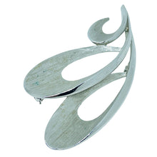 Load image into Gallery viewer, TRIFARI crown signed vintage silver tone designer brooch
