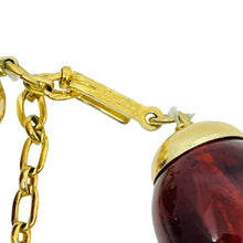 Load image into Gallery viewer, TRIFARI signed vintage gold tone faux amber designer beaded necklace
